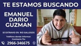 Buscan a Emanuel Darío Guzman