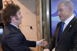 Javier Milei se reunió con Netanyahu, que le agradeció su "firme apoyo" a Israel