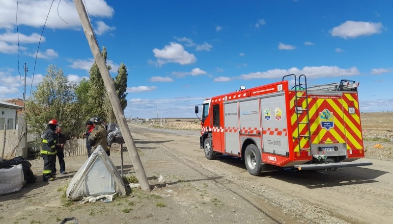 Diferentes intervenciones de bomberos por las ráfagas de viento 