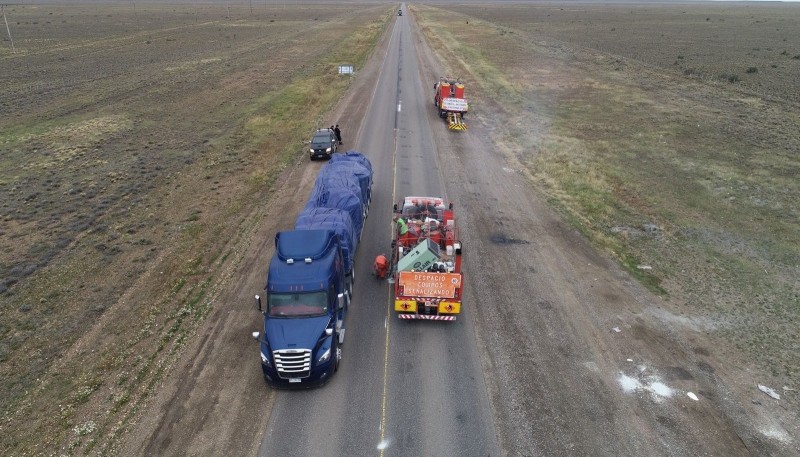 Trabajos de demarcación en la Ruta 3. 