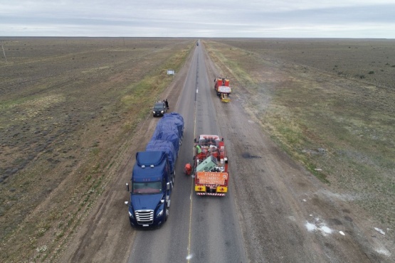 Trabajos de demarcación en la Ruta 3. 