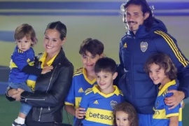 El tierno mensaje de la hija de Cavani que derritió a los hinchas de Boca