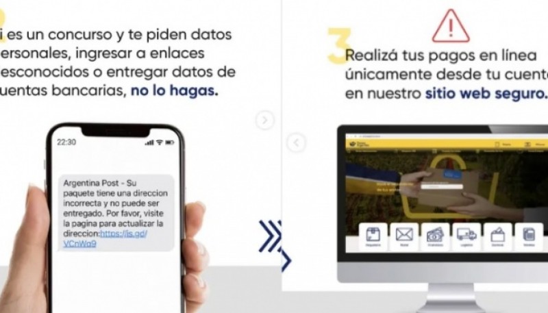 Alertan intentos de estafa a través del Correo Argentino