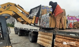 El Chaltén: Importante retiro de material reciclable