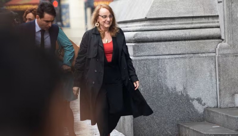 Alicia Kirchner ingresando al Senado. Foto: La Nación. 