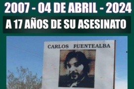 Recordarán a Carlos Fuentealba en Río Gallegos a 17 años de su asesinato