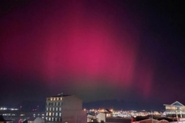 Se generaron auroras boreales en Ushuaia producto de la intensa tormenta solar