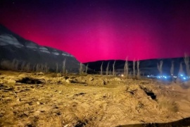 La aurora austral también pudo observarse en El Calafate y El Chaltén