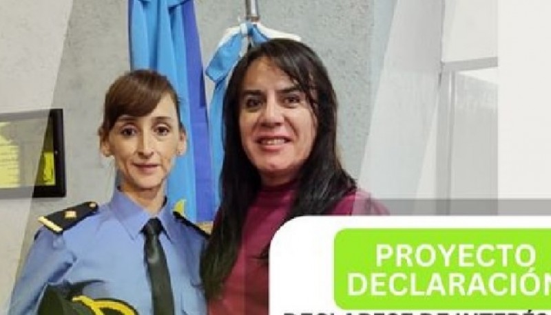 Rocío Guardo fue reconocida como la primer Oficial Mujer de la localidad 