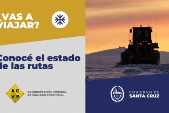 Conocé el estado de rutas provinciales y nacionales en Santa Cruz