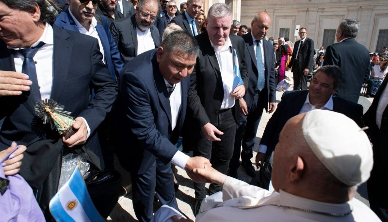 El sindicalista petrolero Jorge Ávila durante su paso por el Vaticano.