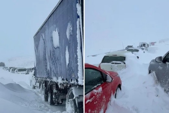 Varias familias quedaron varadas en la ruta 3.