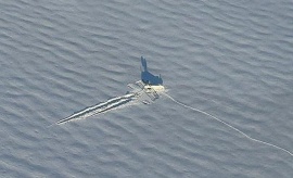 Una avioneta aterrizó de emergencia en una laguna congelada de Chubut