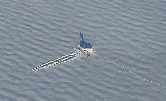 Una avioneta aterrizó de emergencia en una laguna congelada de Chubut