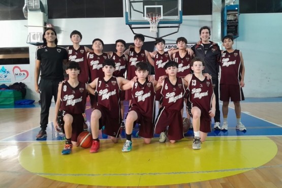 Los U13 del Santo fueron superiores durante los 40 minutos. (Foto: CBSM)