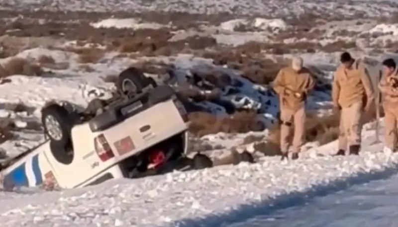 Volcó una camioneta de la Prefectura en El Chaltén 