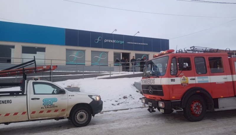 Principio de incendio en un laboratorio 