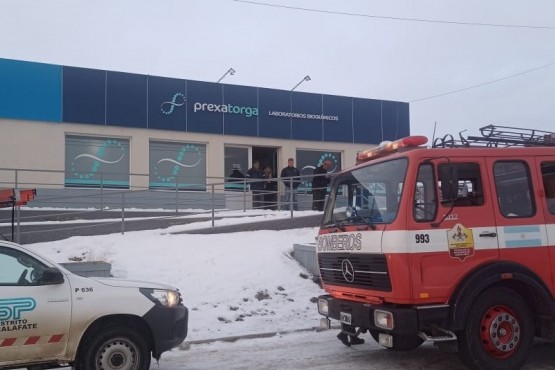 Principio de incendio en un laboratorio 