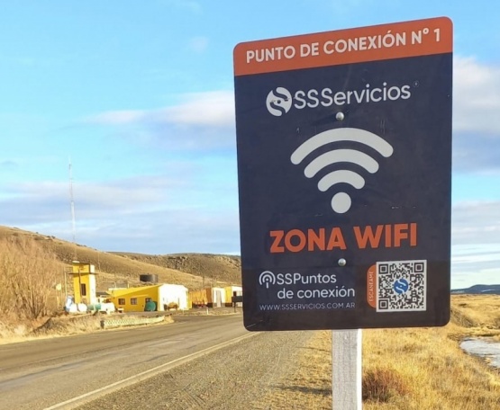 SSServicios colocó un punto de conexión gratuito de WiFi en la Ruta N°3