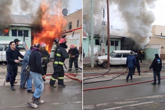 Pérdidas totales tras un incendio en un taller mecánico