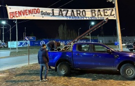 Dieron la bienvenida a Lázaro Báez en Calafate