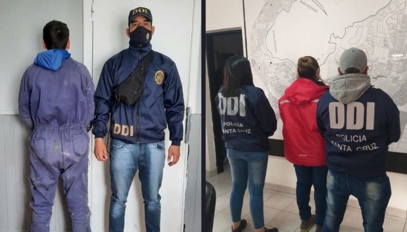 Momento de la detención de la pareja a mediados de diciembre de 2021.