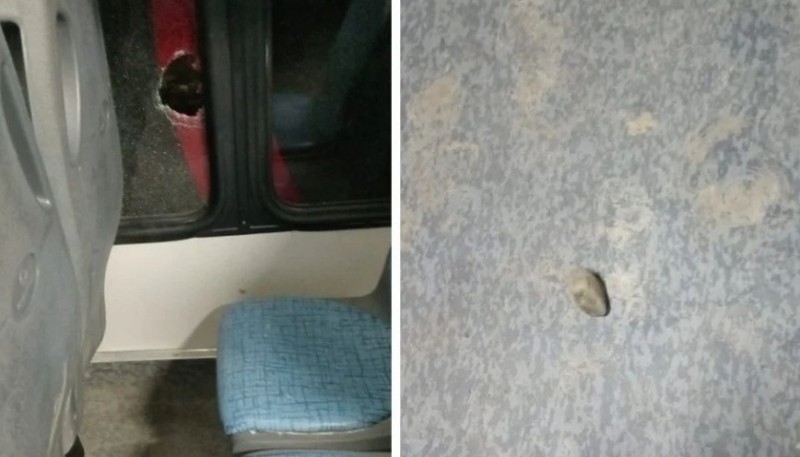 Colectivo de CityBus recibió un piedrazo en el barrio Los Lolos.