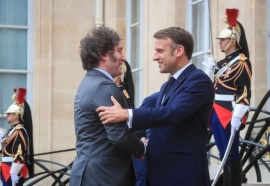 Milei se reunió con Macron en Francia