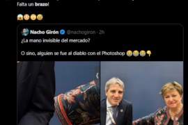 “¿Y el brazo?”: el detalle de la foto de Caputo y Georgieva que se hizo meme