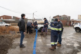 Intendente Grasso recorre Río Gallegos ante las fuertes lluvias