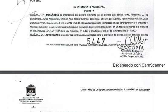 Qué dice el decreto de emergencia “por peligro inminente” que rige en Río Gallegos