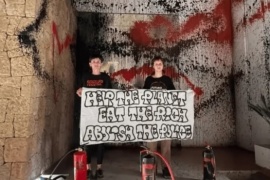 Milei apuntó contra los comunistas tras la vandalización de la casa de Messi