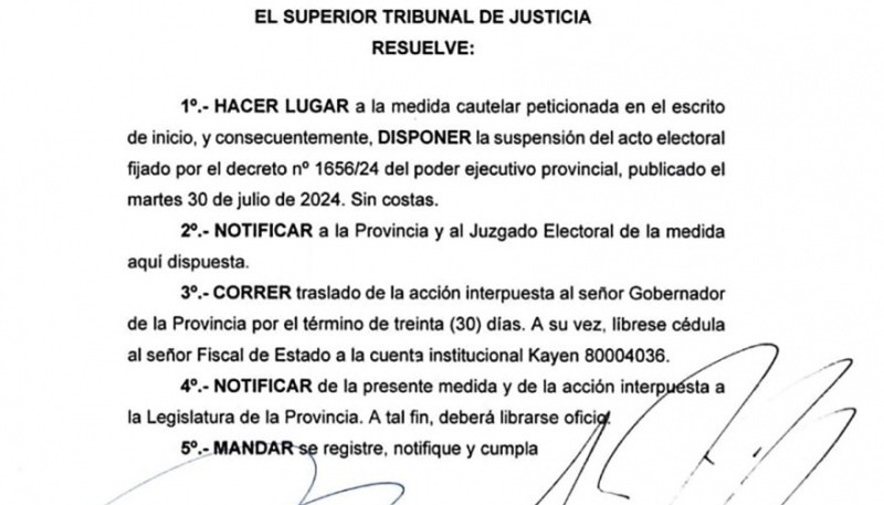 Fallo de la justicia de Tierra del Fuego.