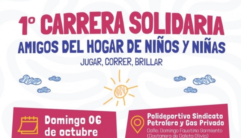 Carrera solidaria en Caleta Olivia.