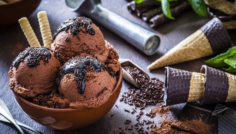 El chocolate es uno de los gustos de helado más consumidos en la Argentina.