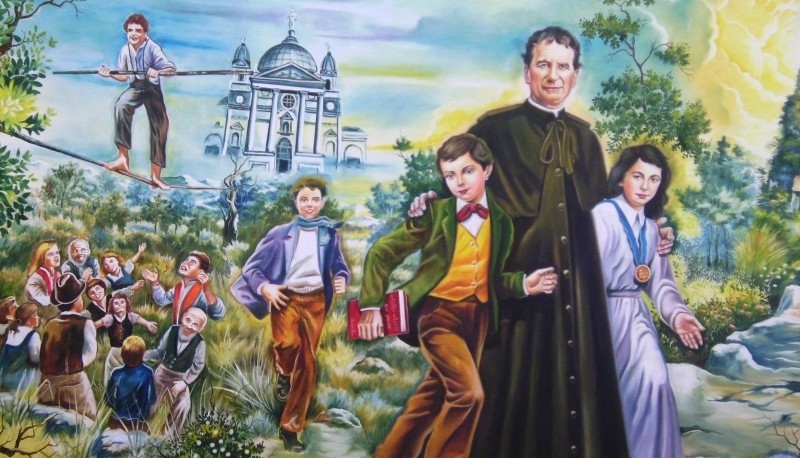 Mural de Don Bosco.