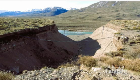 Se derrumba la ruta cerca de El Chaltén