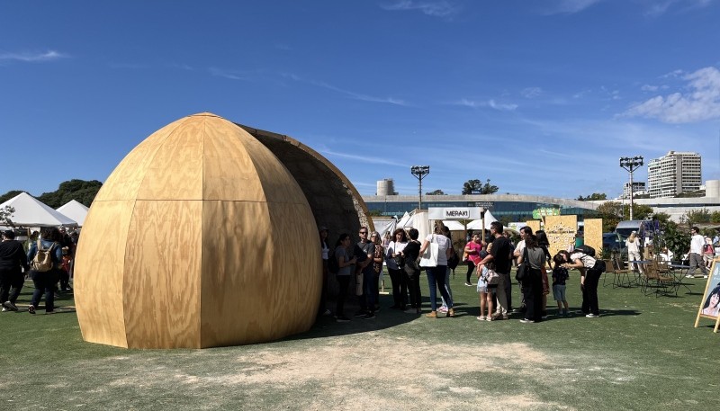 “Nadando se llega al bosque”: novedosa intervención artística llega a Santa Cruz