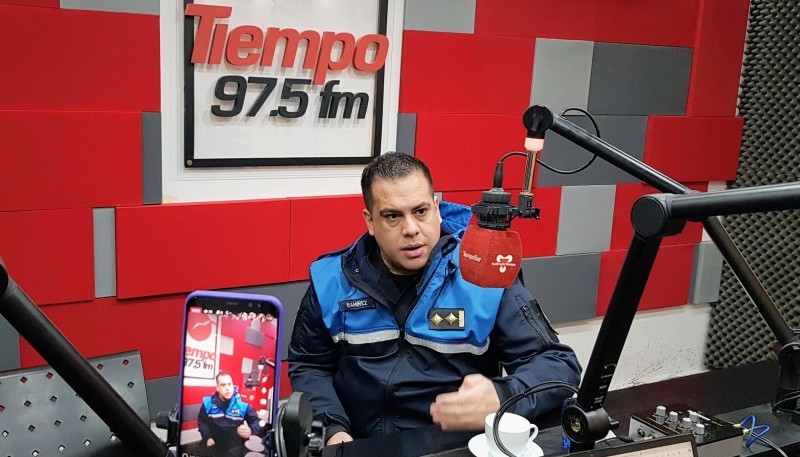 Comisario Elbio Ramírez, vocero de la Policía de Santa Cruz.