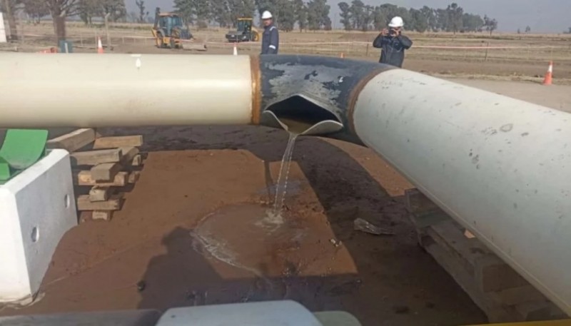 El caño donde se registró la explosión (Foto: LPO)