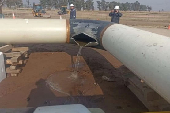 El caño donde se registró la explosión (Foto: LPO)