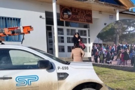 Evacuación por fuga de gas en la Escuela N° 54