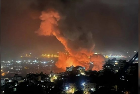 Israel desata un infierno con más de 30 bombardeos en suburbios al sur de Beirut