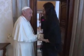 El papa recibió a Victoria Villarruel en el Vaticano