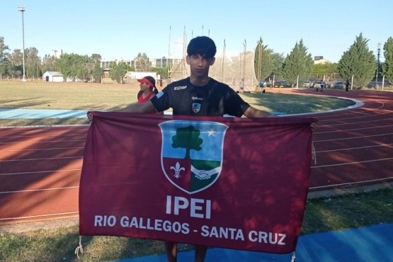 Agustín Casanova en el Nacional de Atletismo U 16