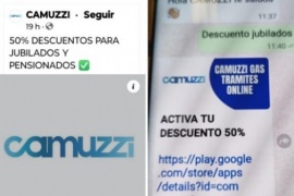 Nueva advertencia por estafas para usuarios de Camuzzi