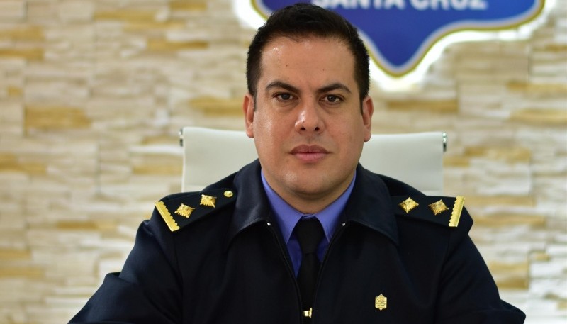 Comisario Elbio Ramirez, vocero de la Policía de Santa Cruz.