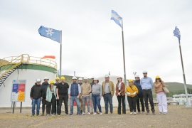 Torres visitó la planta de hidrógeno verde de Hychico