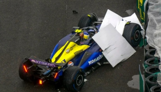 Colapinto tuvo una accidentada clasificación y largará 18º en el GP de Brasil