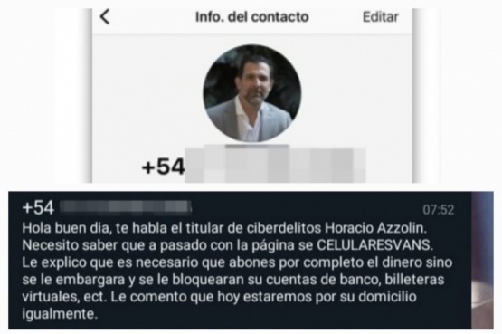 Alertan sobre ciberestafas vía WhatsApp que utilizan el nombre de dos fiscales